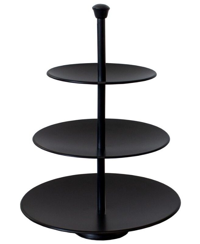 Kolmekordne vaagen must H34cm L25/20,5/16cm rent