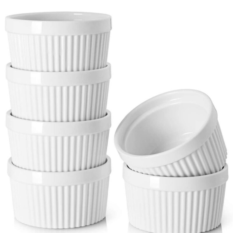 Creme brulee kauss Ramekin valge rent