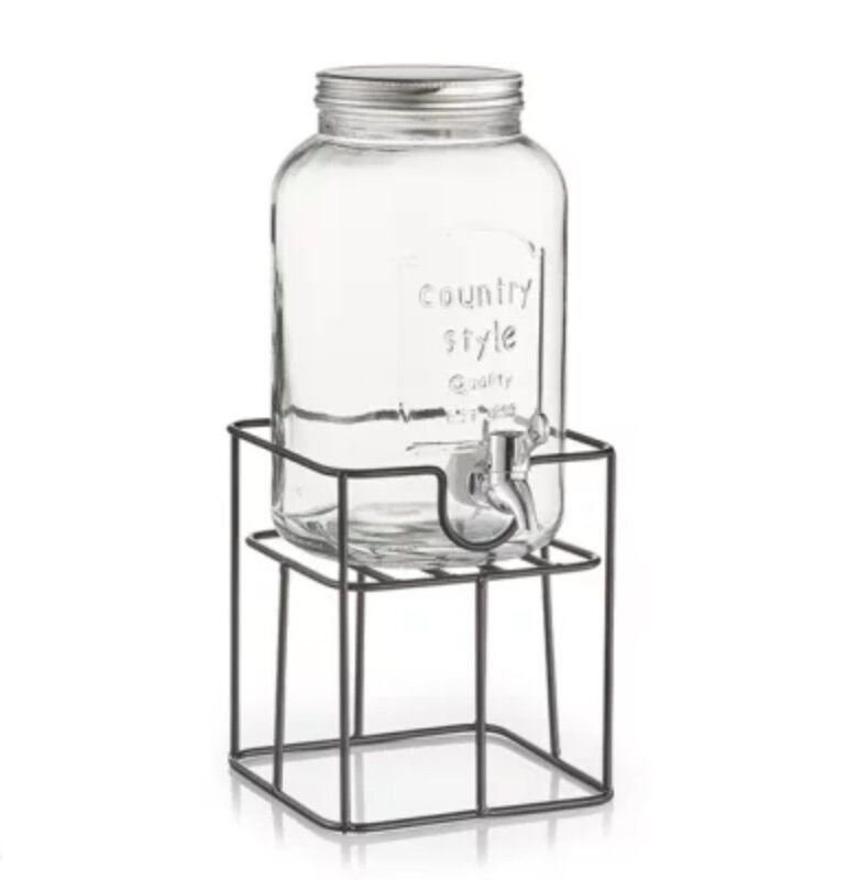 Jooginõu kraaniga Hõbedane klaasist komplektis metall alus 5L rent