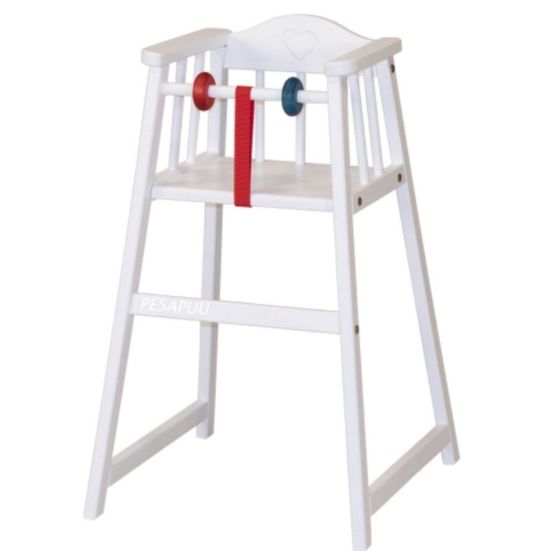 Laste söögitool valge puit rent