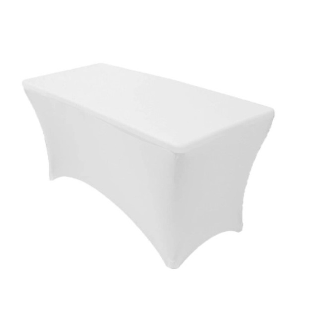 Laud 150cm kandiline ühestükis lauaplaadiga koos valge stretch kattega rent