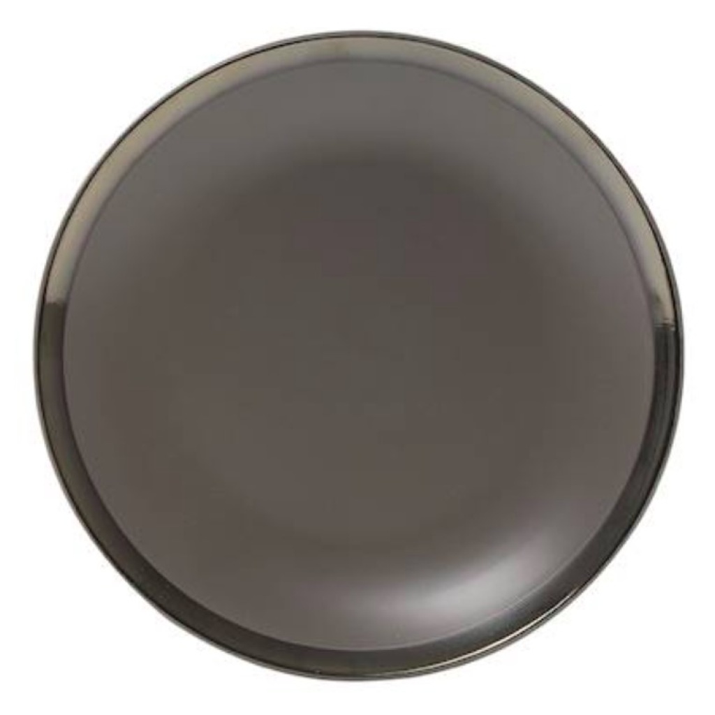 Taldrik Twins pruun 19 cm kuldse läikiva äärega rent