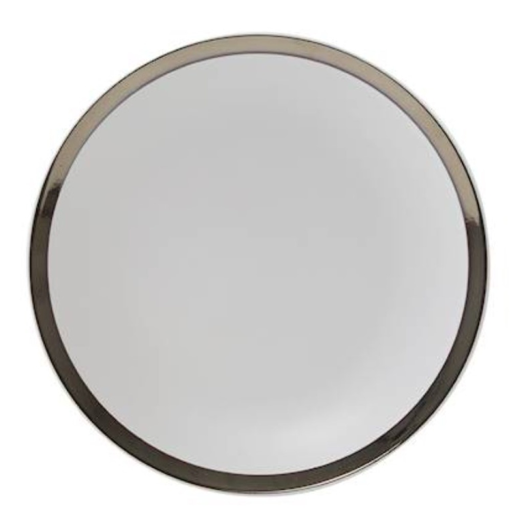 Taldrik Twins valge 19 cm kuldse läikiva äärega rent