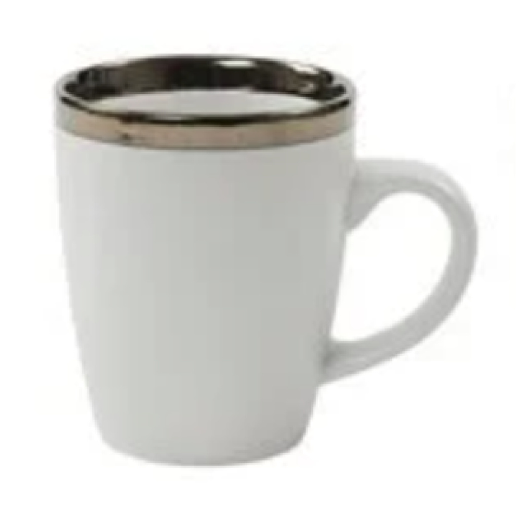 Kruus twins valge kuldse läikiva äärega 300ml rent