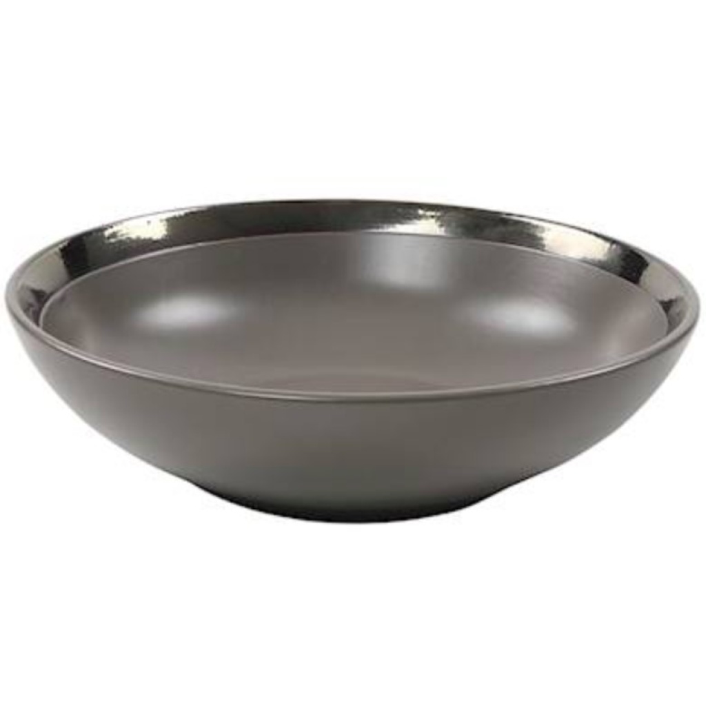 Taldrik/kauss twins pruun Ø20cm kuldse läikiva äärega 500ml rent