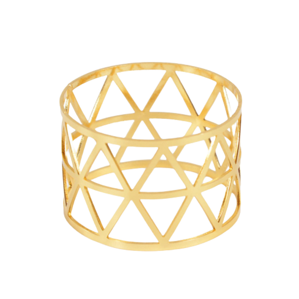 Servjetirõngas kuldne metall rent