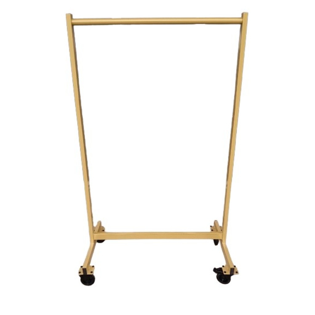 Riidestange riidenagi kuldne 1M ratastel rent