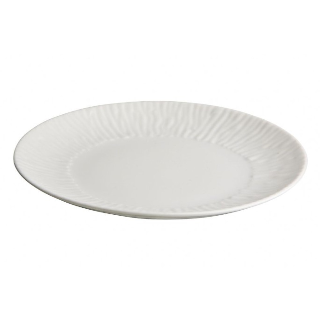 Taldrik Vintage Natur valge 22 cm mustrilise äärega rent