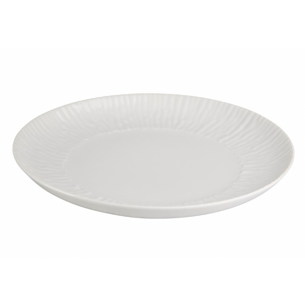 Taldrik Vintage Natur valge 28 cm mustrilise äärega rent