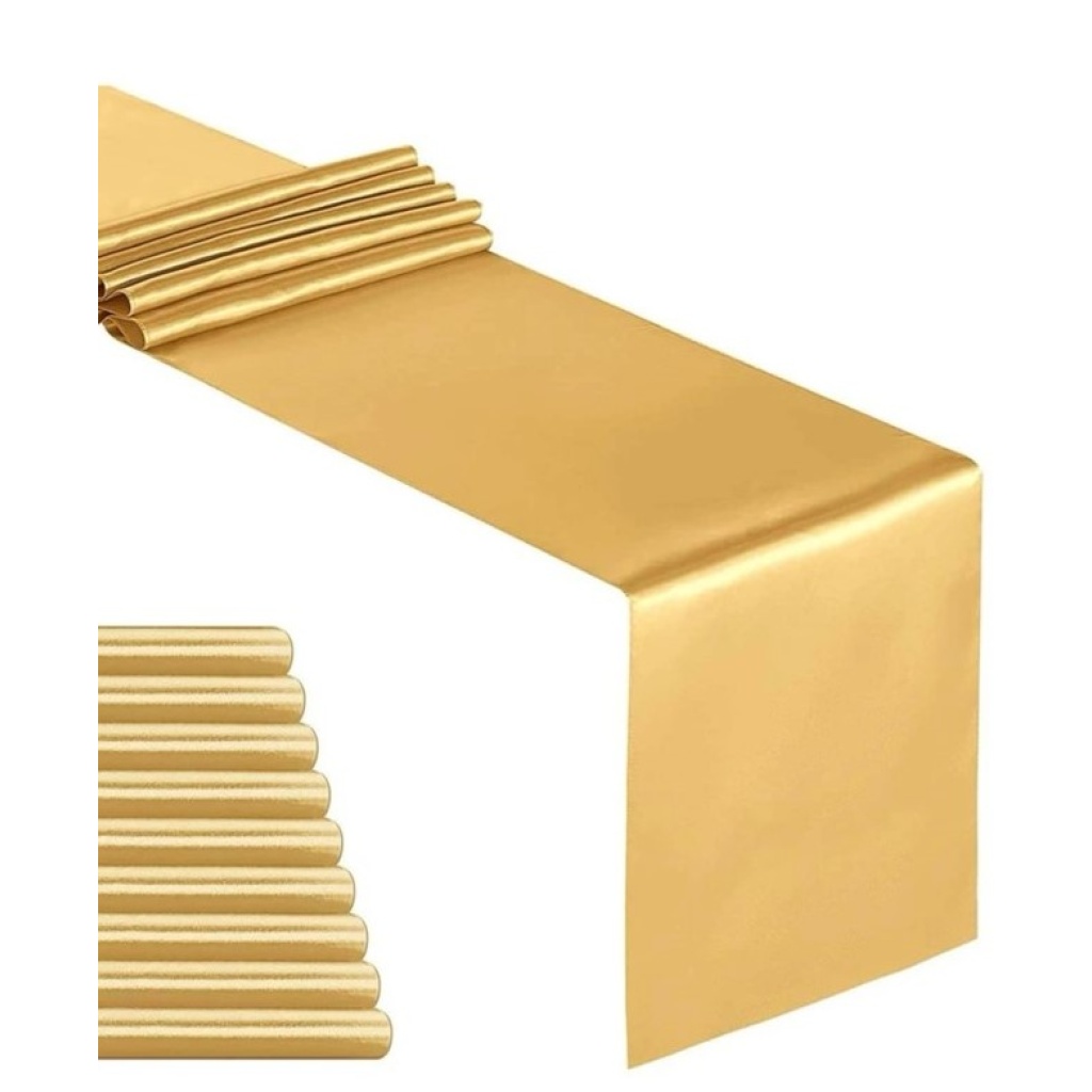 Table runner kuldne läikiv 30x275cm rent