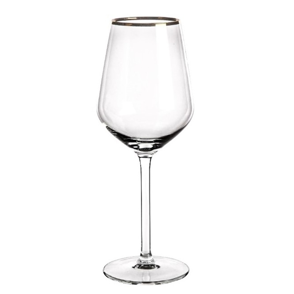 Veinipokaal kuldse äärega Golden ring 37cl rent