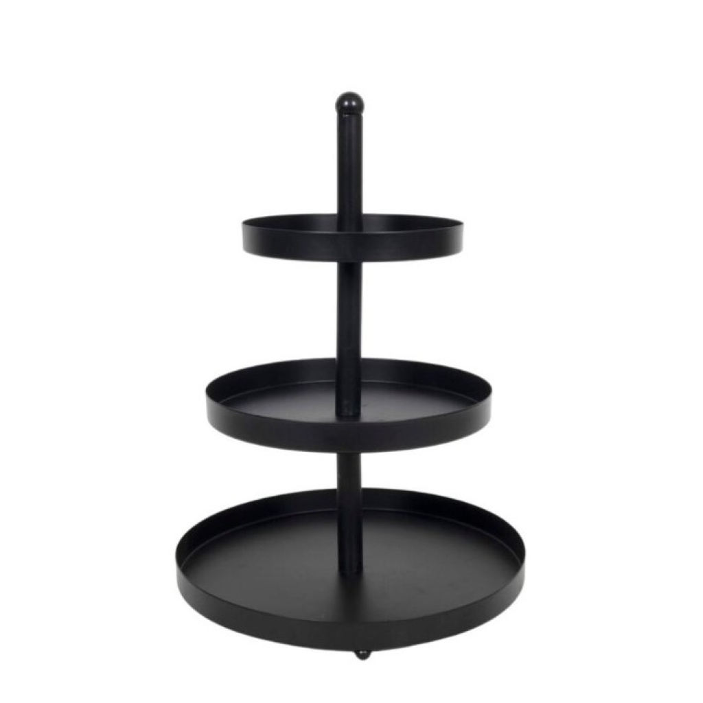 Kolmekordne vaagen must H55cm 30/25/20 cm rent