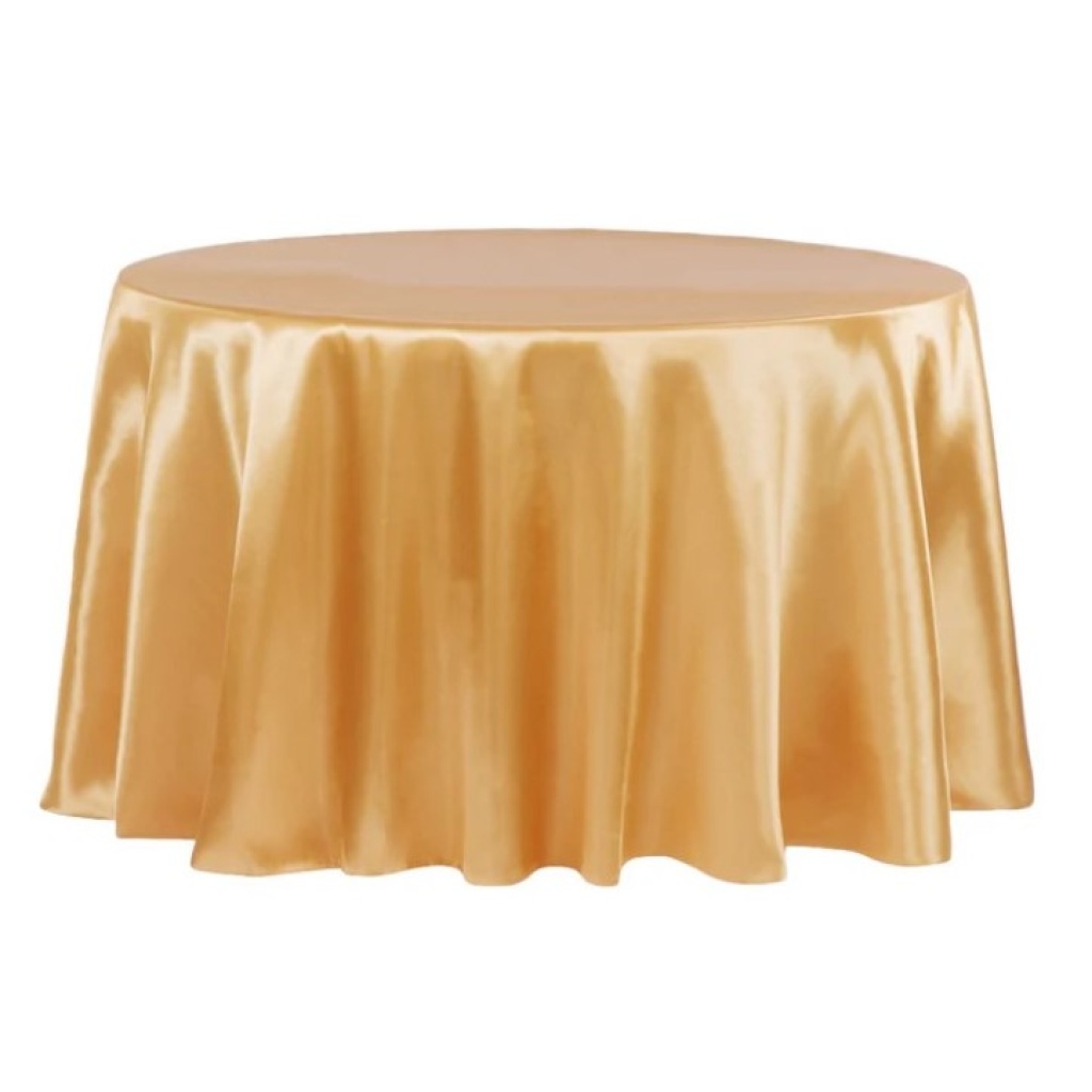 Laud 150cm koos kuldse laudlinaga 290Ø cm rent