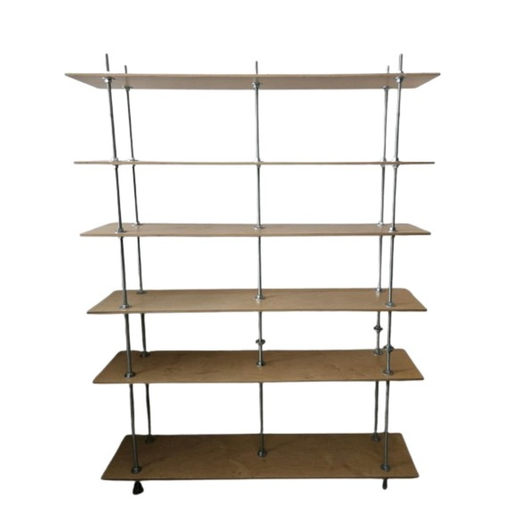 Riiul puidust metall jalgadega H2MxL1.5MxS0.30M rent