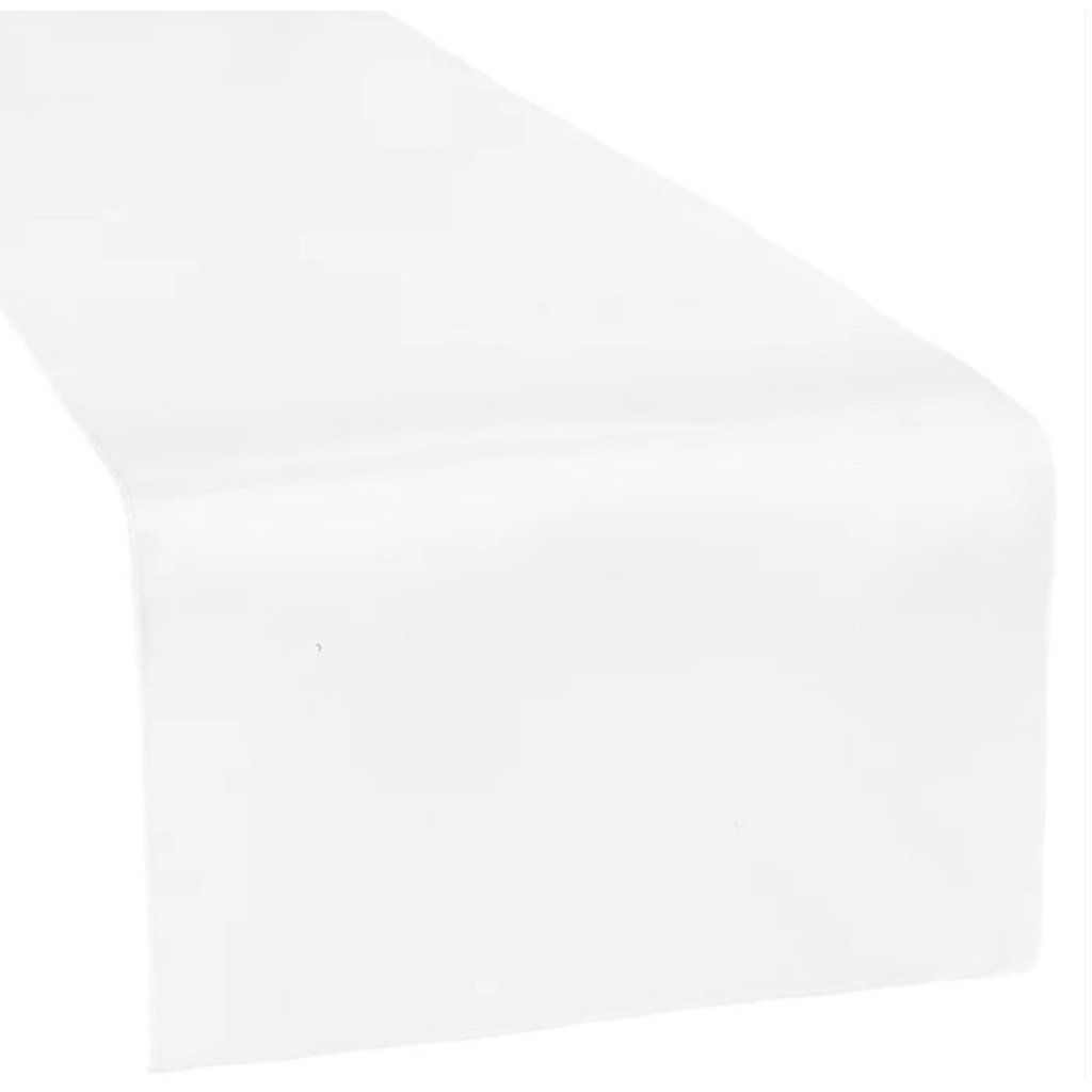 Table runner valge läikiv 30x220cm rent