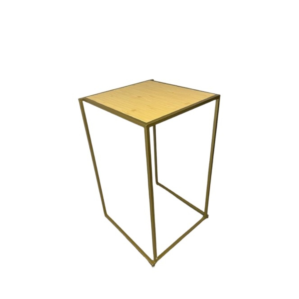 Pukklaud kuldne kandiline KUBO hele puit lauaplaat rent