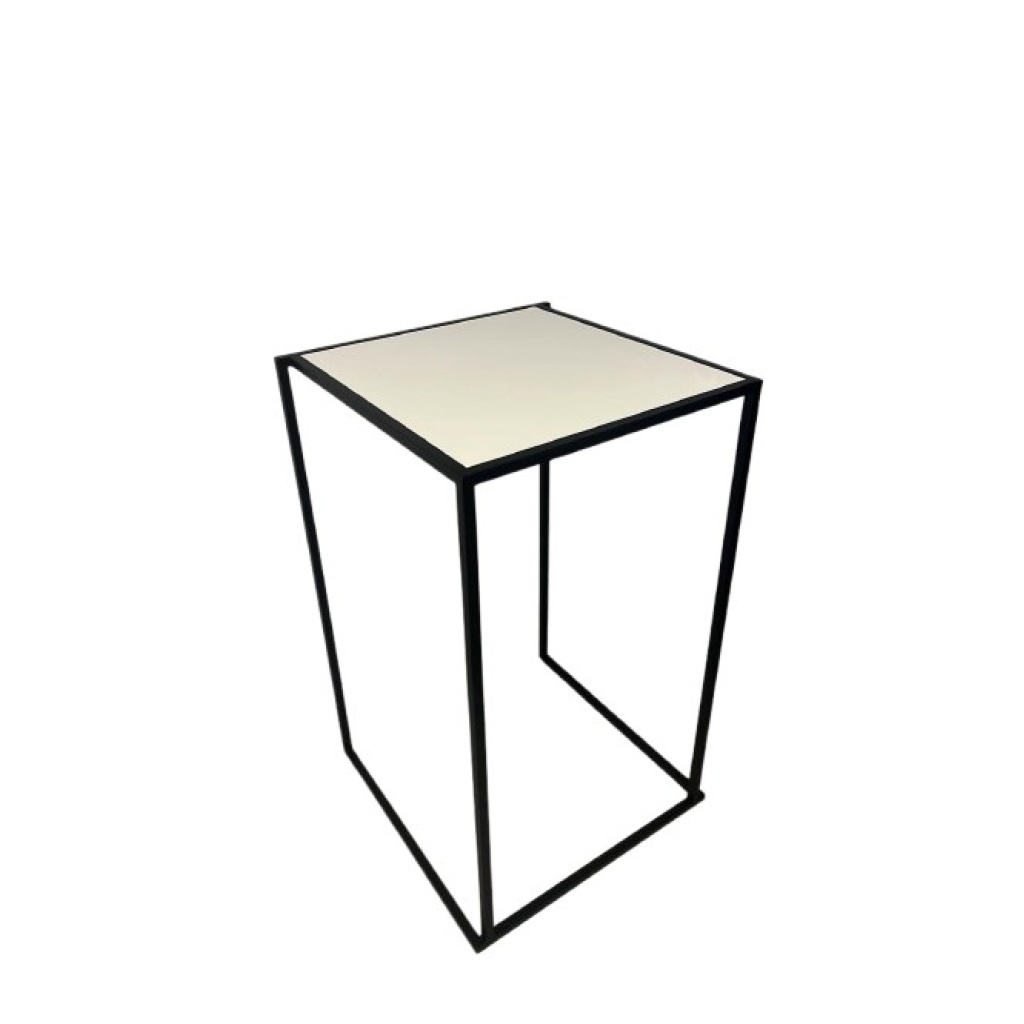 Pukklaud must kandiline KUBO valge lauaplaat rent