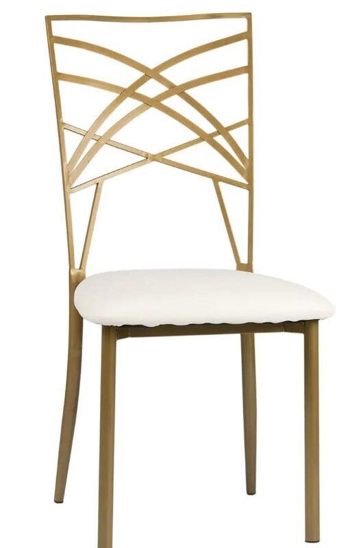 Tool Chiavari / Catsby Deluxe kuldne valge toolipadjaga rent