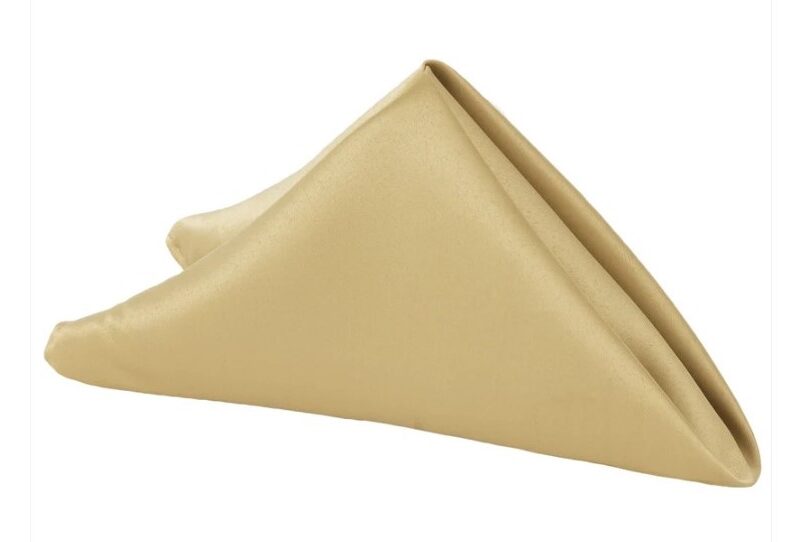 Servjett shampanja satiin 45x45cm rent