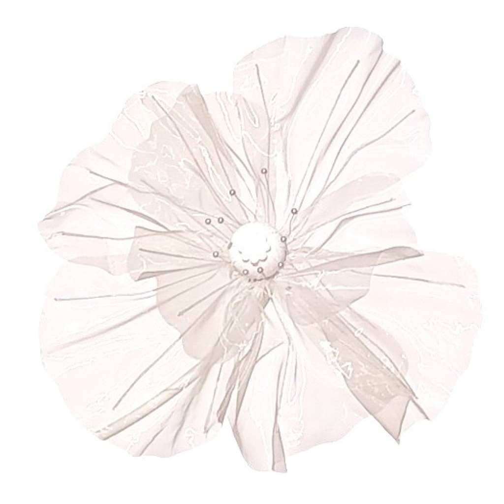 Valge siid Gigant lilleõis Ø70cm rent