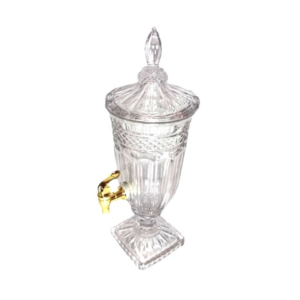 Jooginõu kristall klaasist KULDSE kraaniga 2L rent