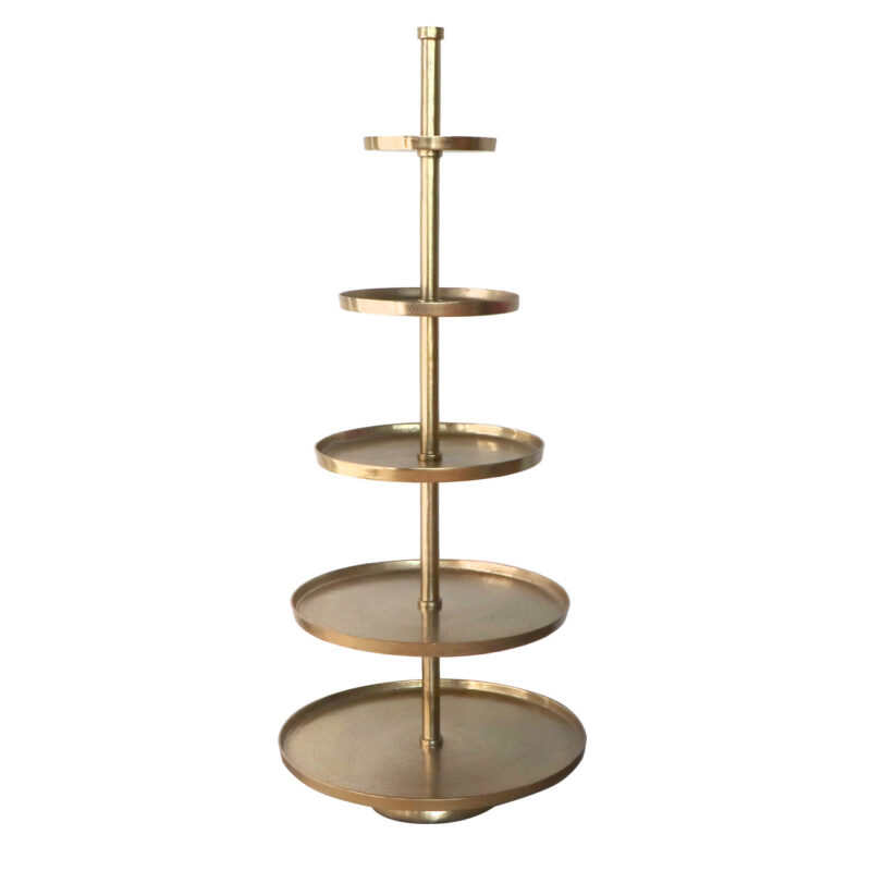 Viiekordne kuldne korrusvaagen H155cm 63/55/44/34/24 cm rent