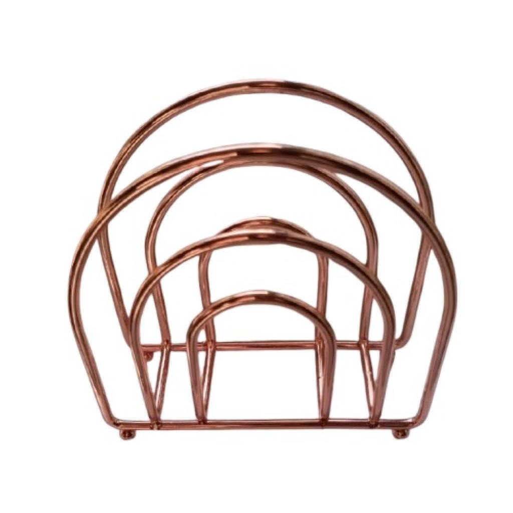 Salvrätikuhoidja roosakuld metallist H13x14cm rent