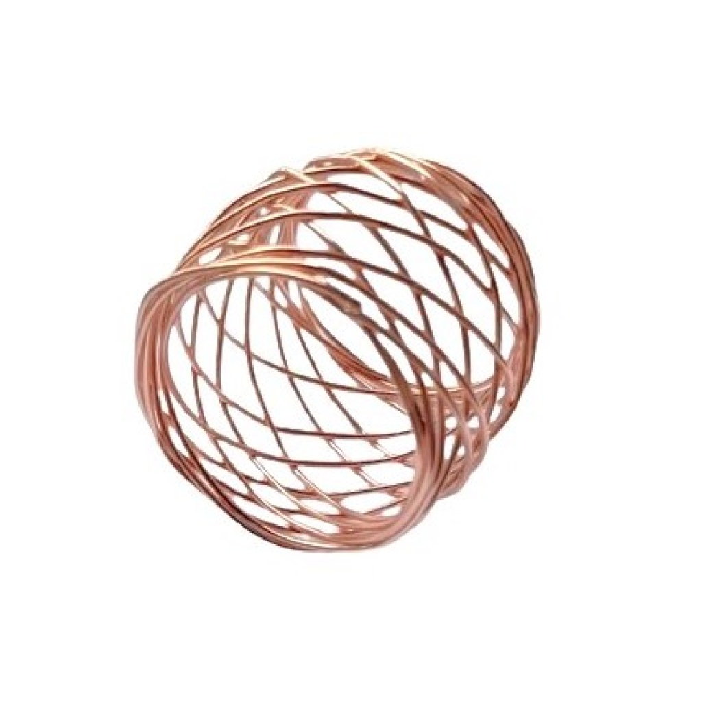 Servjetirõngas roosakuld metall 4x5Ø cm rent