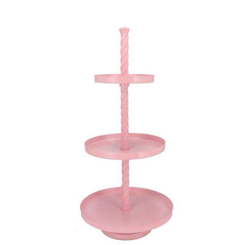 Kolmekordne roosa korrusvaagen H100cm 44/34/24 cm rent