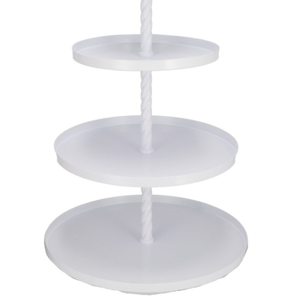 Kolmekordne EXTRA lai valge korrusvaagen H95cm alum 63cm/kesk 55cm/ülem 44 cm rent