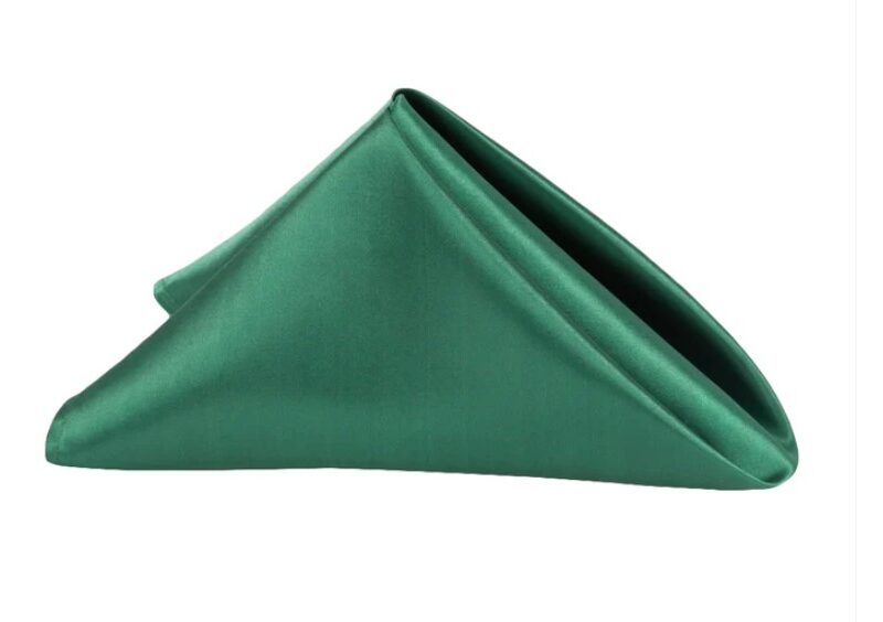 Servjett roheline satiin 43x43cm rent