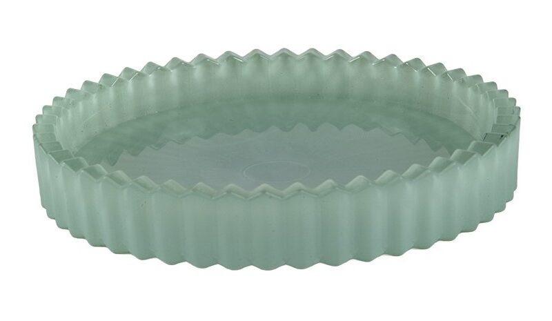 Taldrik klaas Tulip Ø9.5 H1.5cm heleroheline rent