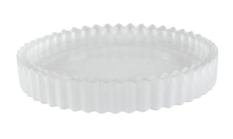 Taldrik klaas Tulip Ø9.5 H1.5cm valge rent