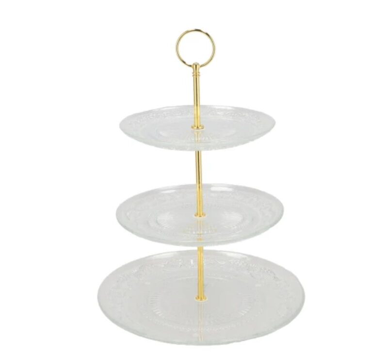 Doha kolmekordne läbipaistev klaas vaagen 18/20/25 H33 cm rent