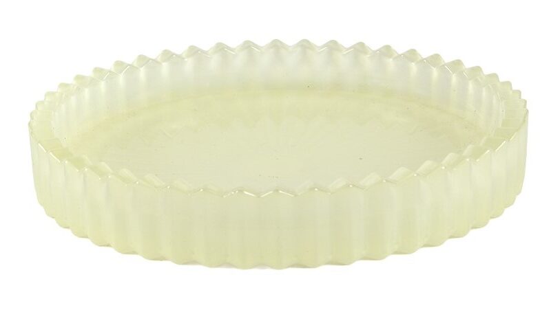 Taldrik klaas Tulip Ø9.5 H1.5cm kollane rent