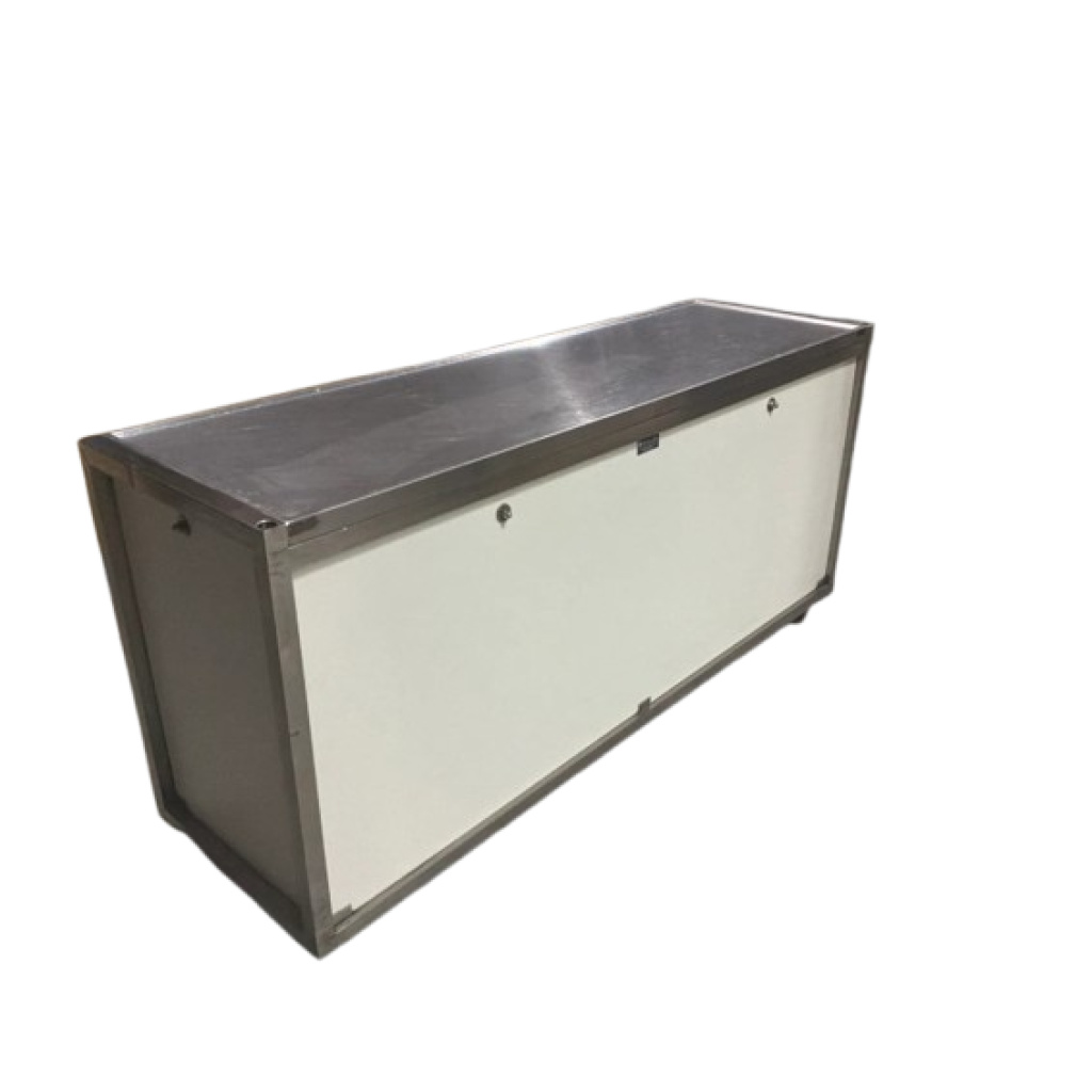 Baarilett / töölaud alumiinium ratastel L200 S60 H99cm rent