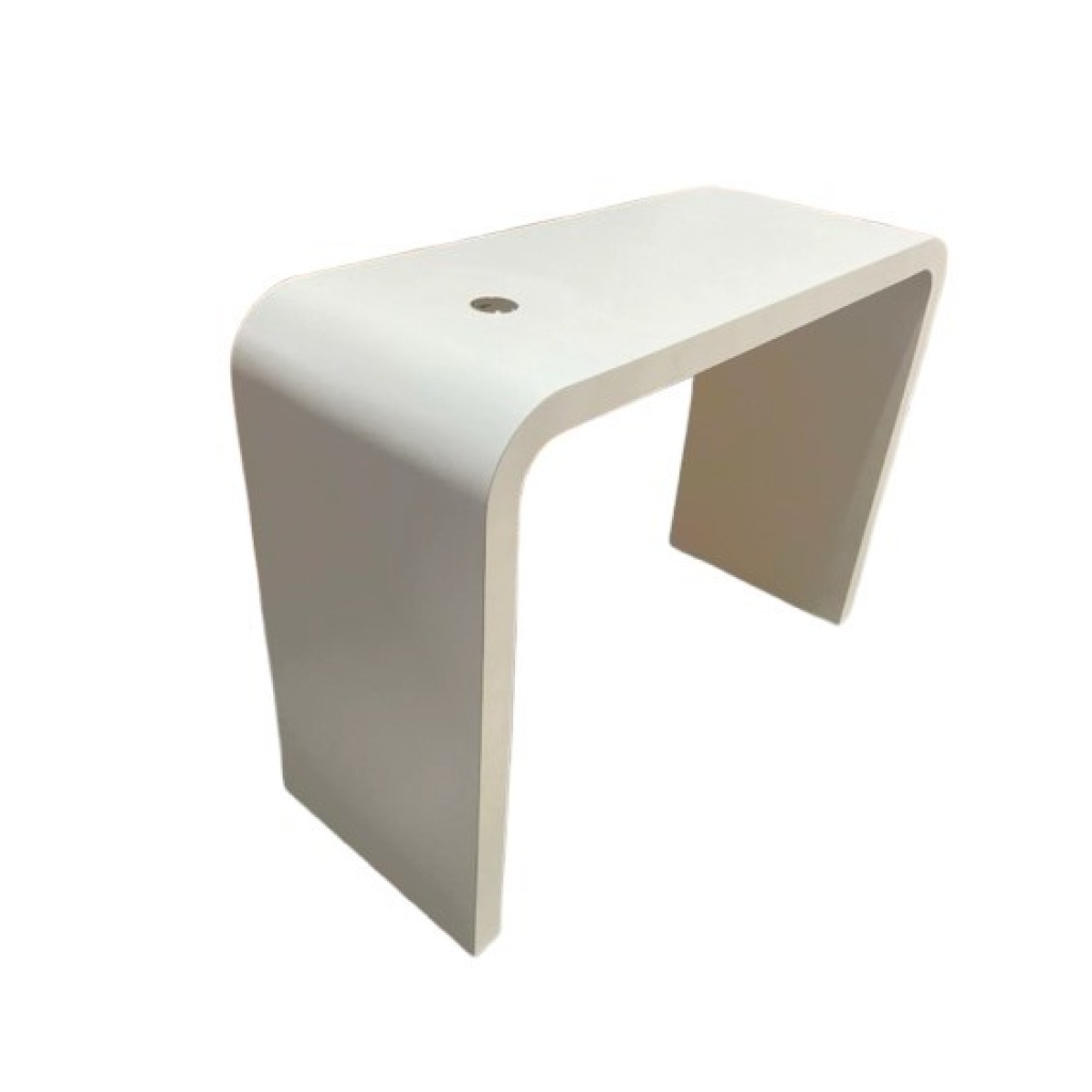 Esitluslaud valge puit koos integreeritud pikendusega L150 S59 H110cm rent